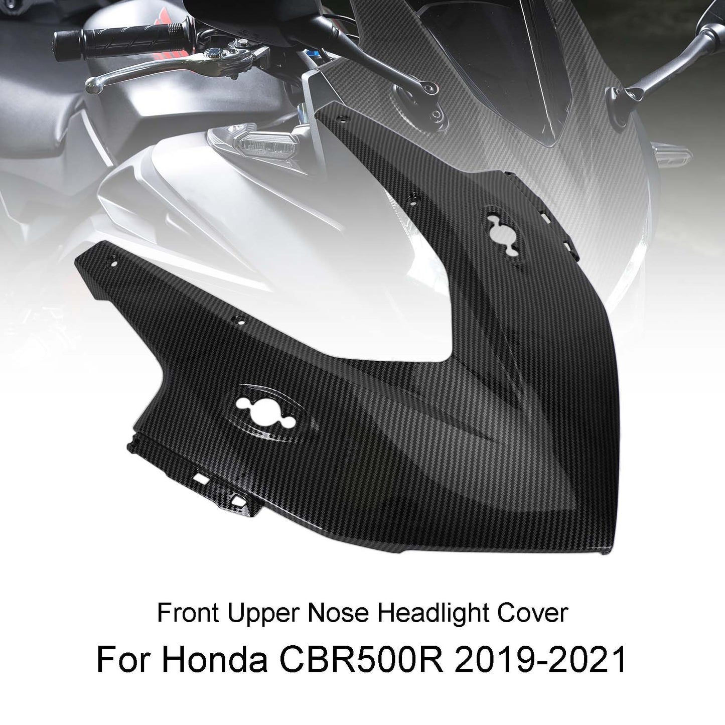 Vordere Nasenscheinwerfer-Abdeckung für Honda CBR500R 2019-2021 Carbon Generikum