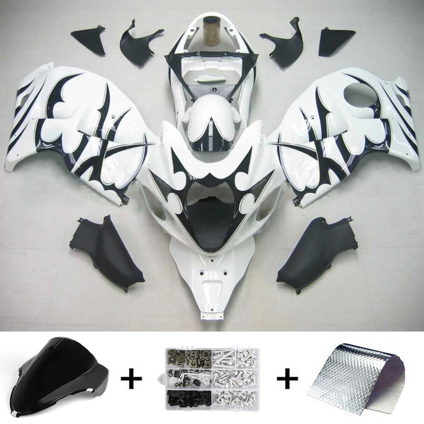 Amotopart Suzuki Hayabusa GSXR1300 1999-2007 Kit de carénage Corps Plastique