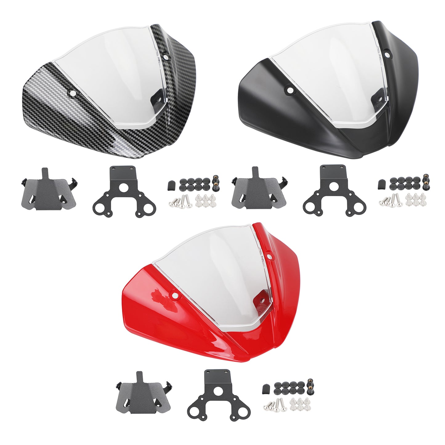 Windschild Windschutzscheibe für DUCATI Monster 937 950 2021-2022 Kohlenstoff