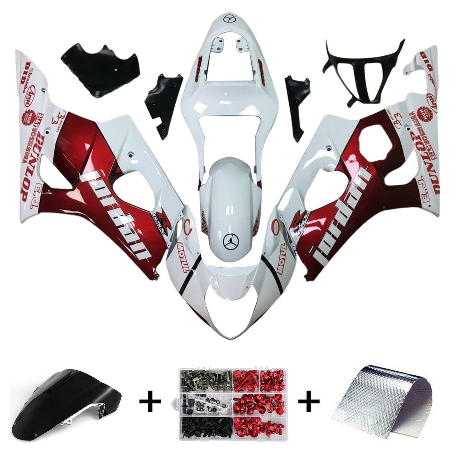 2003–2004 Suzuki GSXR1000 K3 Einspritzverkleidungs-Set, Karosserie, Kunststoff, ABS