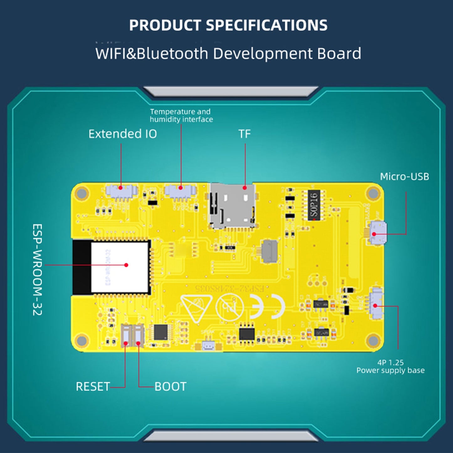ESP32 Entwicklungsboard WiFi Bluetooth 2,8" 240*320 Display Touchscreen LVGL