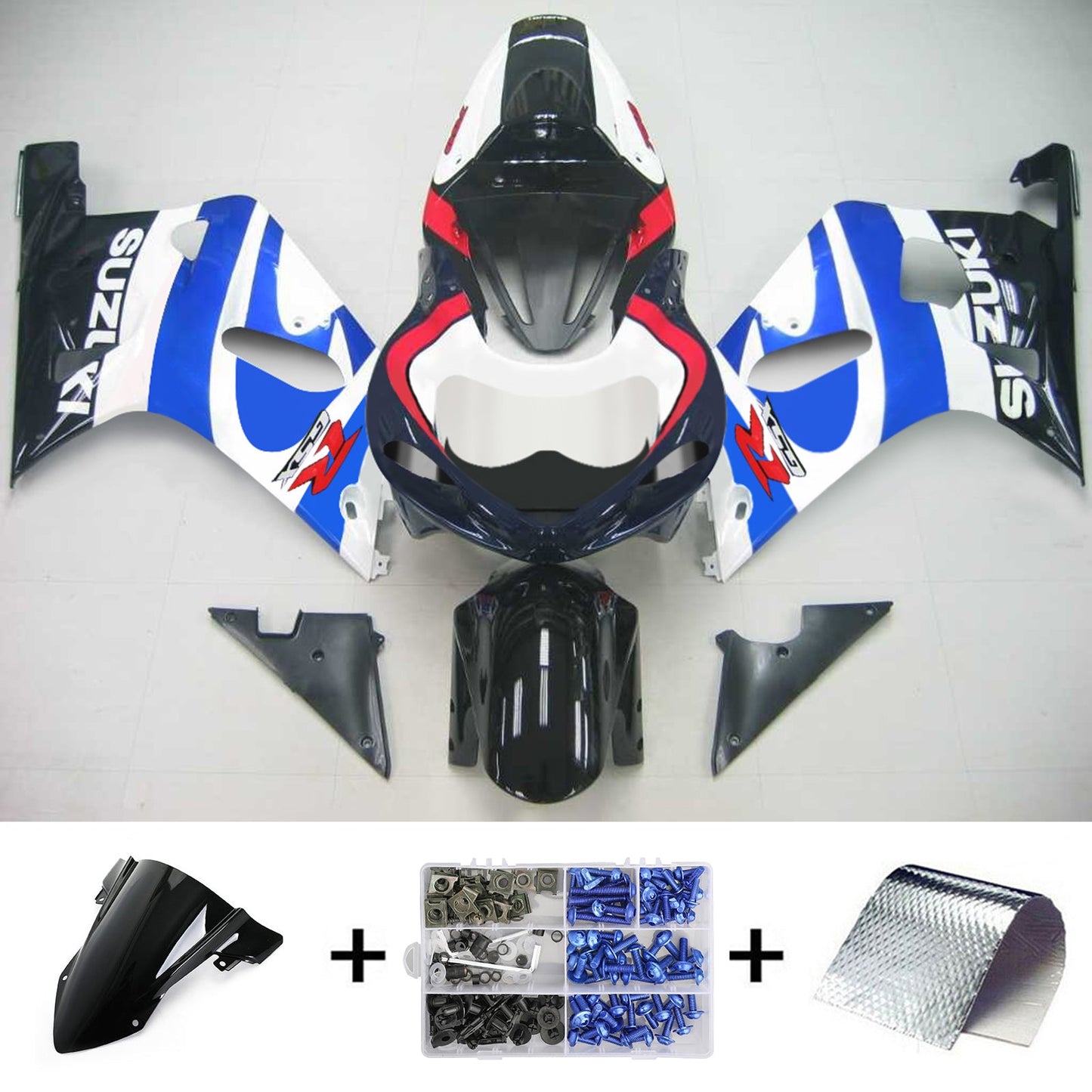 Amotopart Suzuki GSXR750 2001-2003 Verkleidungskit Karosserie Plastik