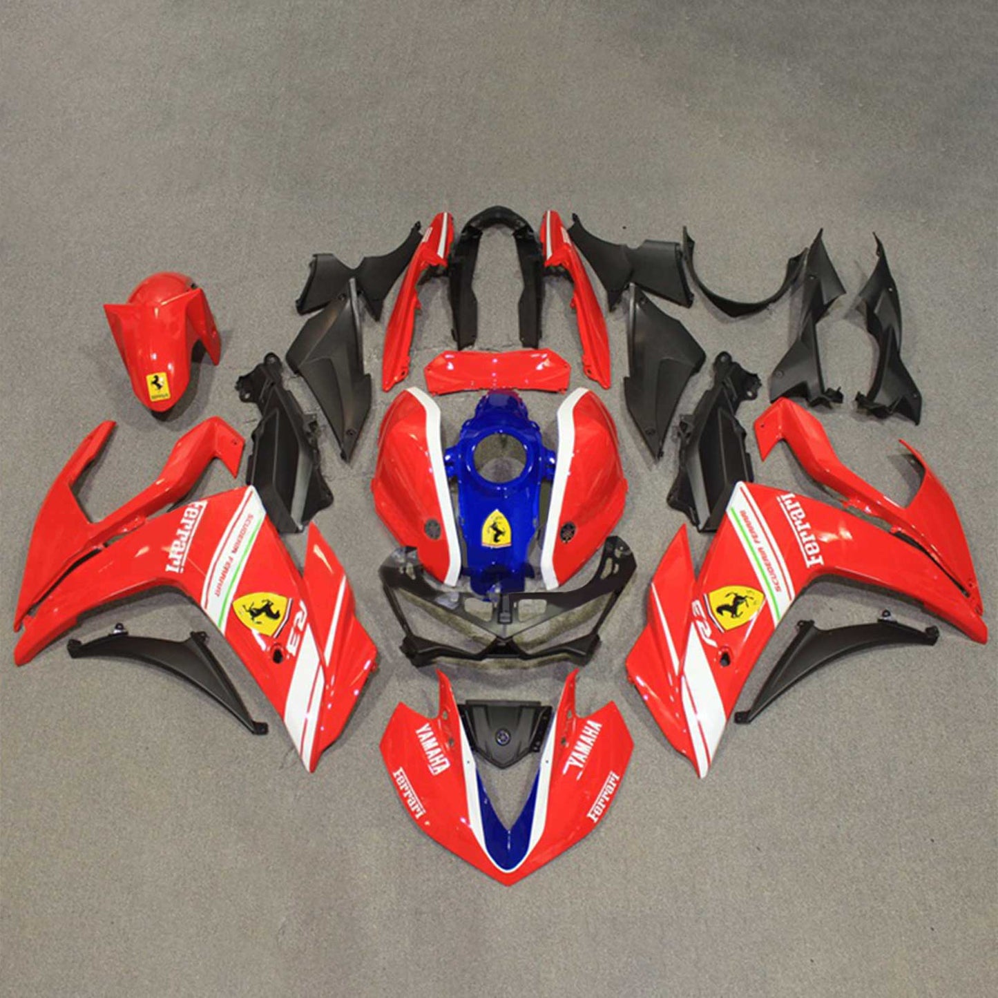 Amotopart-Verkaufskit Yamaha 2014-2018 YZF R3 & 2015-2017 YZF R25 Blaues Redverrückungs-Kit