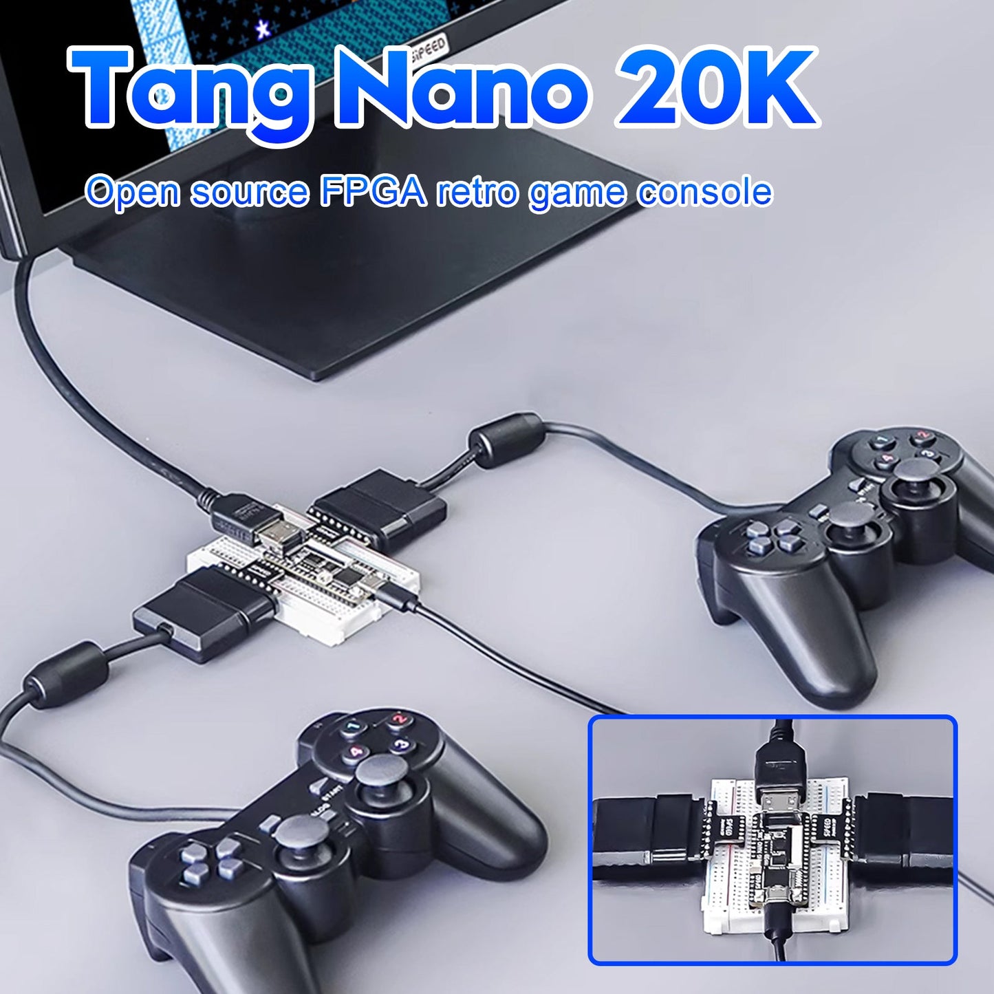 Sipeed Tang Nano 20K Entwicklungsboard Open Source FPGA Retro-Spiel mit Lautsprecher