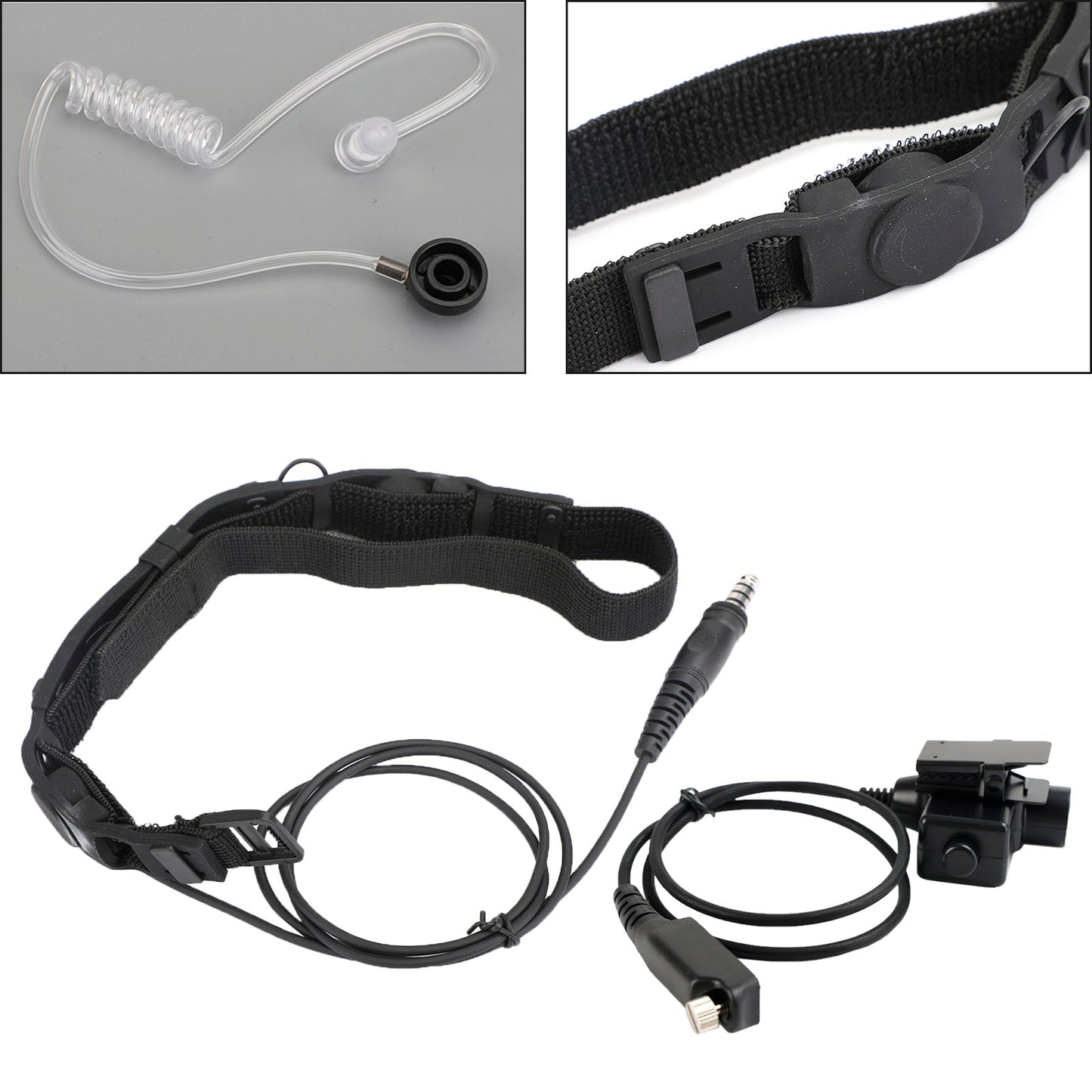 Tactical Throat Tube Mic 7.1mm Plug Headset für Sepura STP8000 STP8030 STP8035