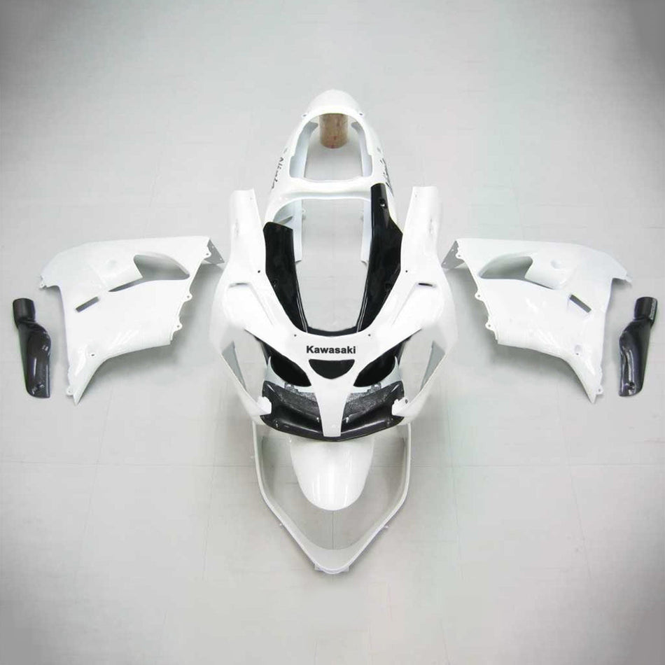 Amotopart Kawasaki ZX9R 2000-2001 Kit de carénage blanc