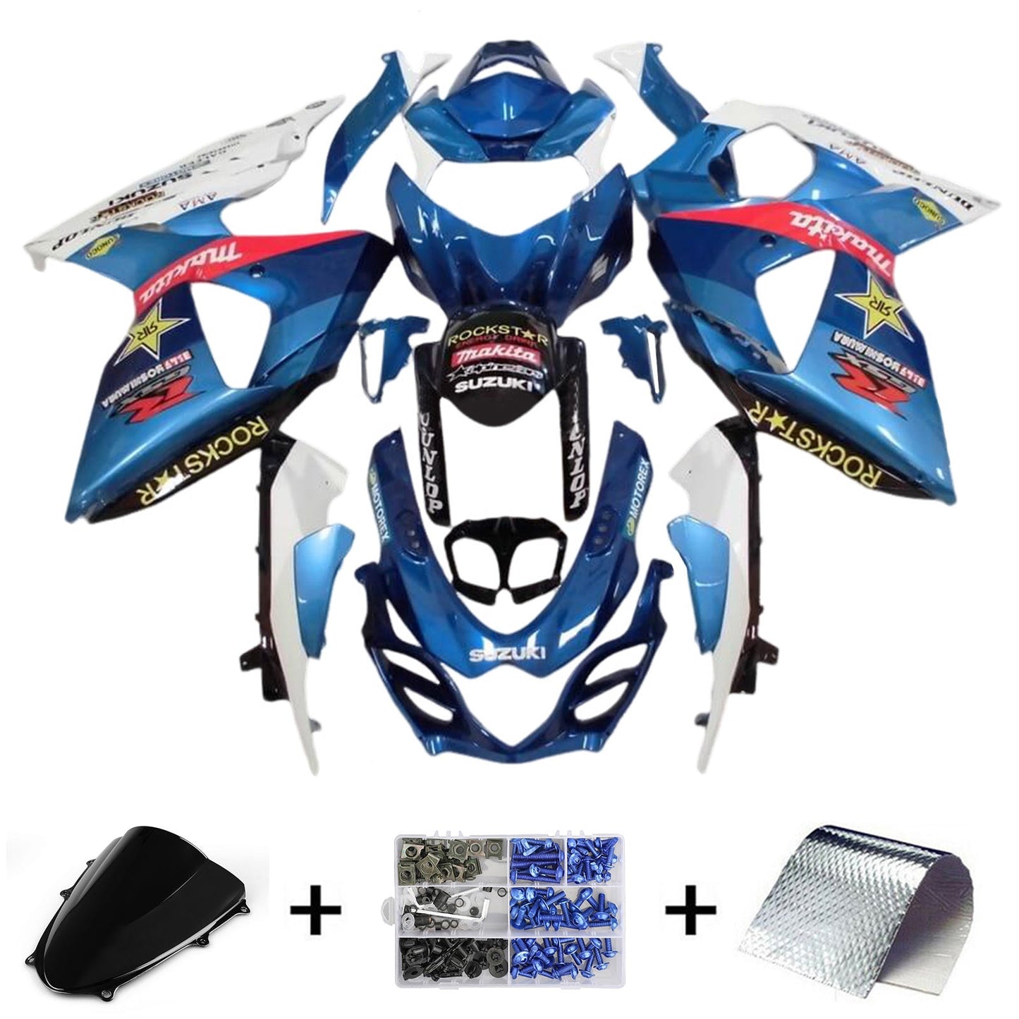 2009–2016 Suzuki GSXR1000 K9 Einspritzverkleidungs-Set, Karosserie, Kunststoff, ABS