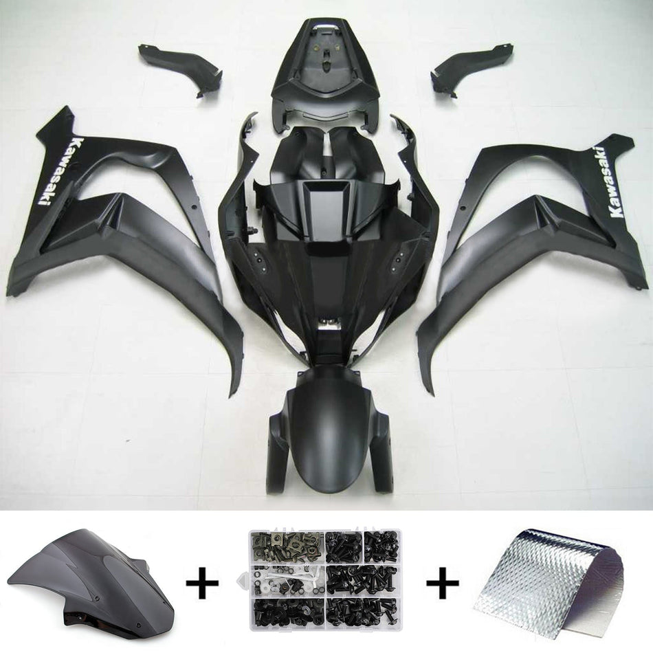 Kit carénage noir mat Amotopart Kawasaki ZX10R 2011-2015