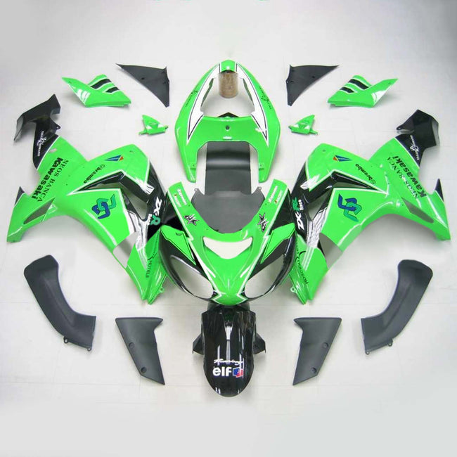 Amotopart Kawasaki ZX10R 2006-2007 Kit de vente vert