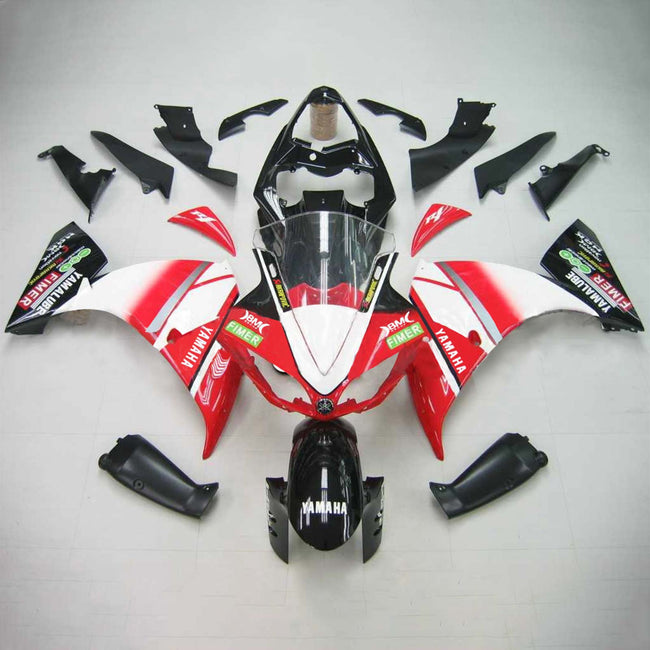 Amotopart Yamaha 2009-2011 YZF 1000 R1 Kit de carénage rouge blanc noir