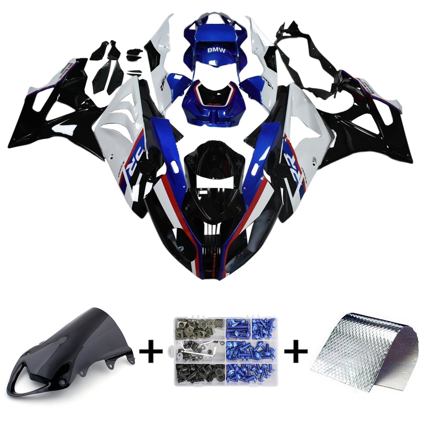 Amotopart BMW S1000RR 2009–2014 Verkleidungsset, Karosserie, Kunststoff, ABS