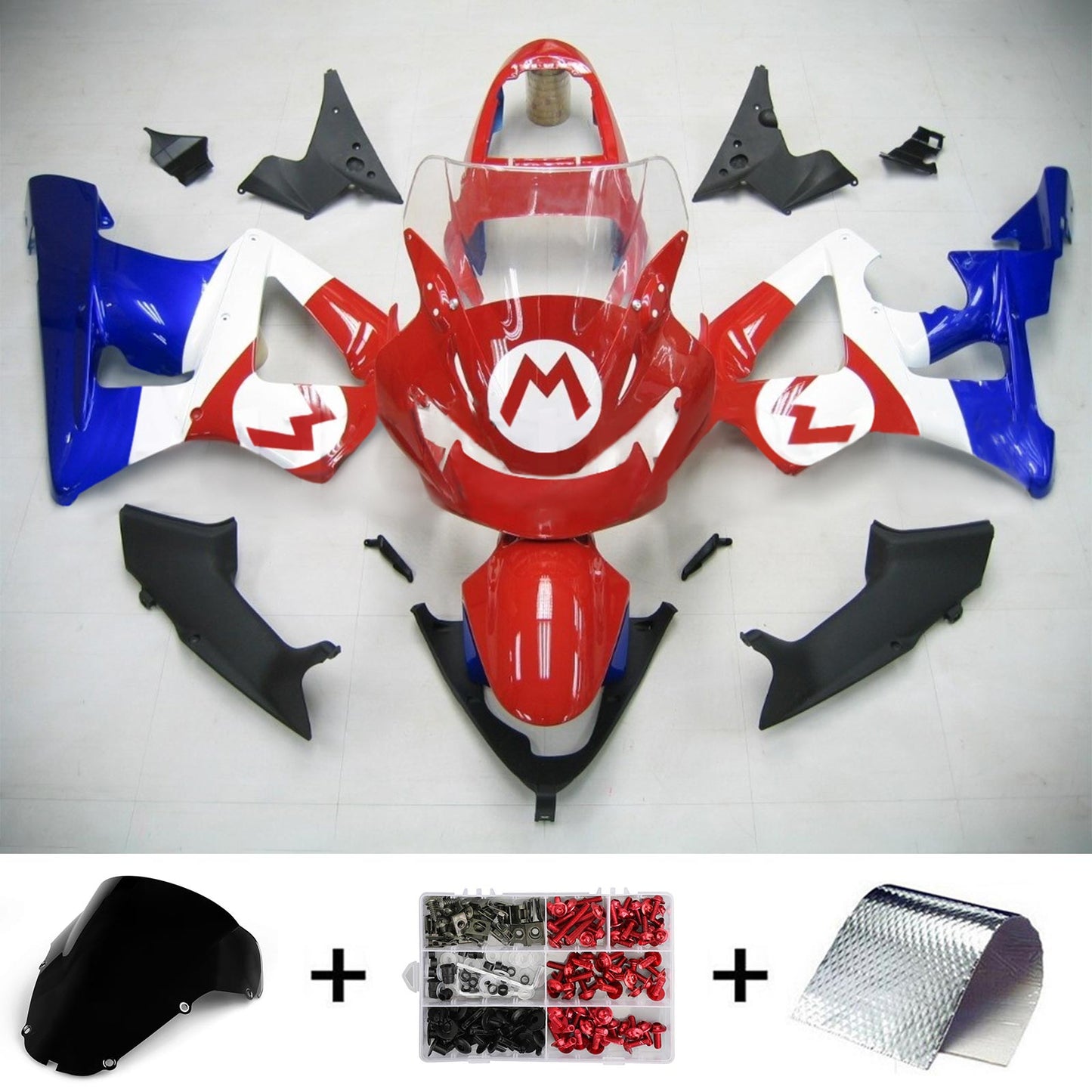 Amotopart Honda CBR929RR 2000-2001 Kit de carénage Corps Plastique ABS