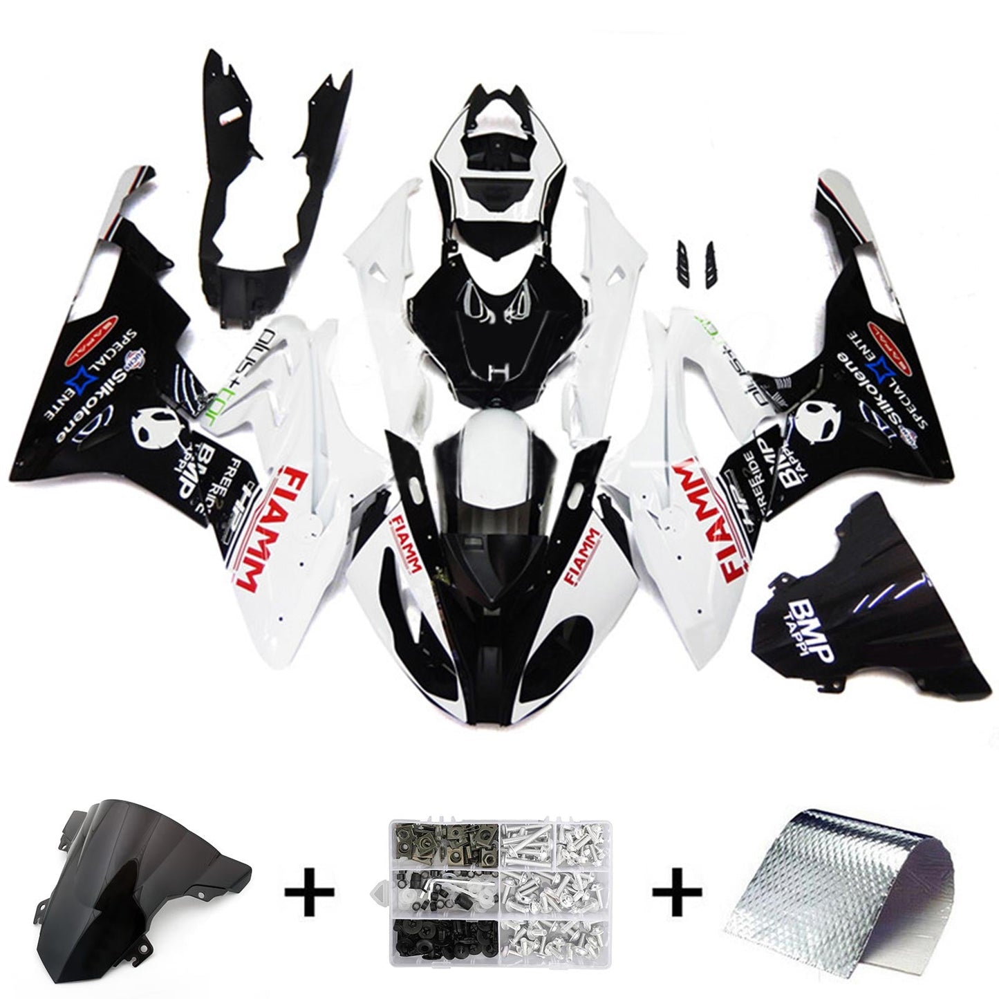 Amotopart BMW S1000RR 2015–2016 Verkleidungsset, Karosserie, Kunststoff, ABS