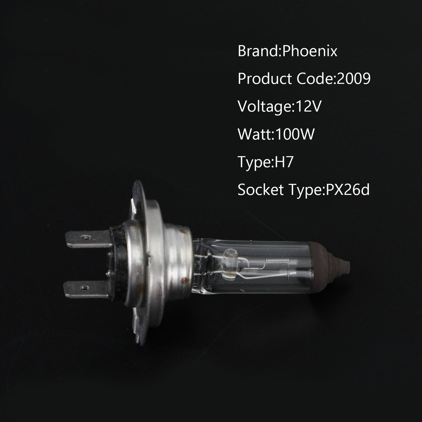 Générique pour ampoule de phare halogène Phoenix Tungsten H7 12V100W PX26D