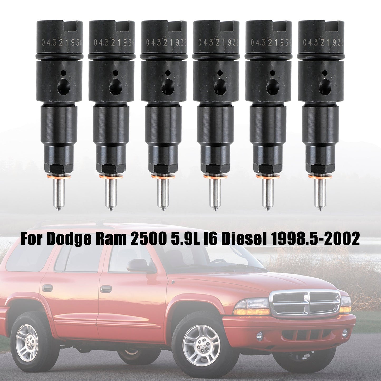 1998-2002 Dodge Cummins 5.9L 40-50HP 6 injecteurs de carburant 0432193635 RV275 Fedex Express