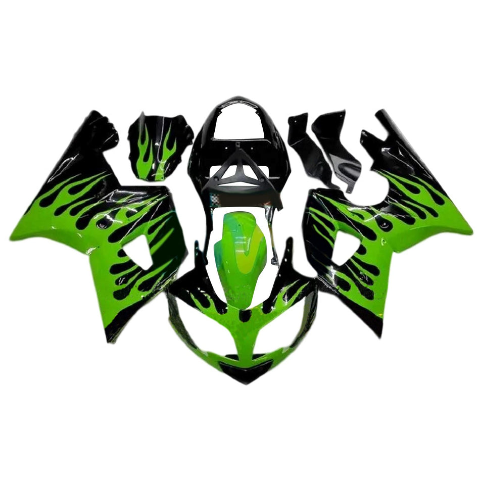 Amotopart Triumph Daytona 600 650 2002–2005 Grün Verkleidungsset, Karosserie, Kunststoff, ABS