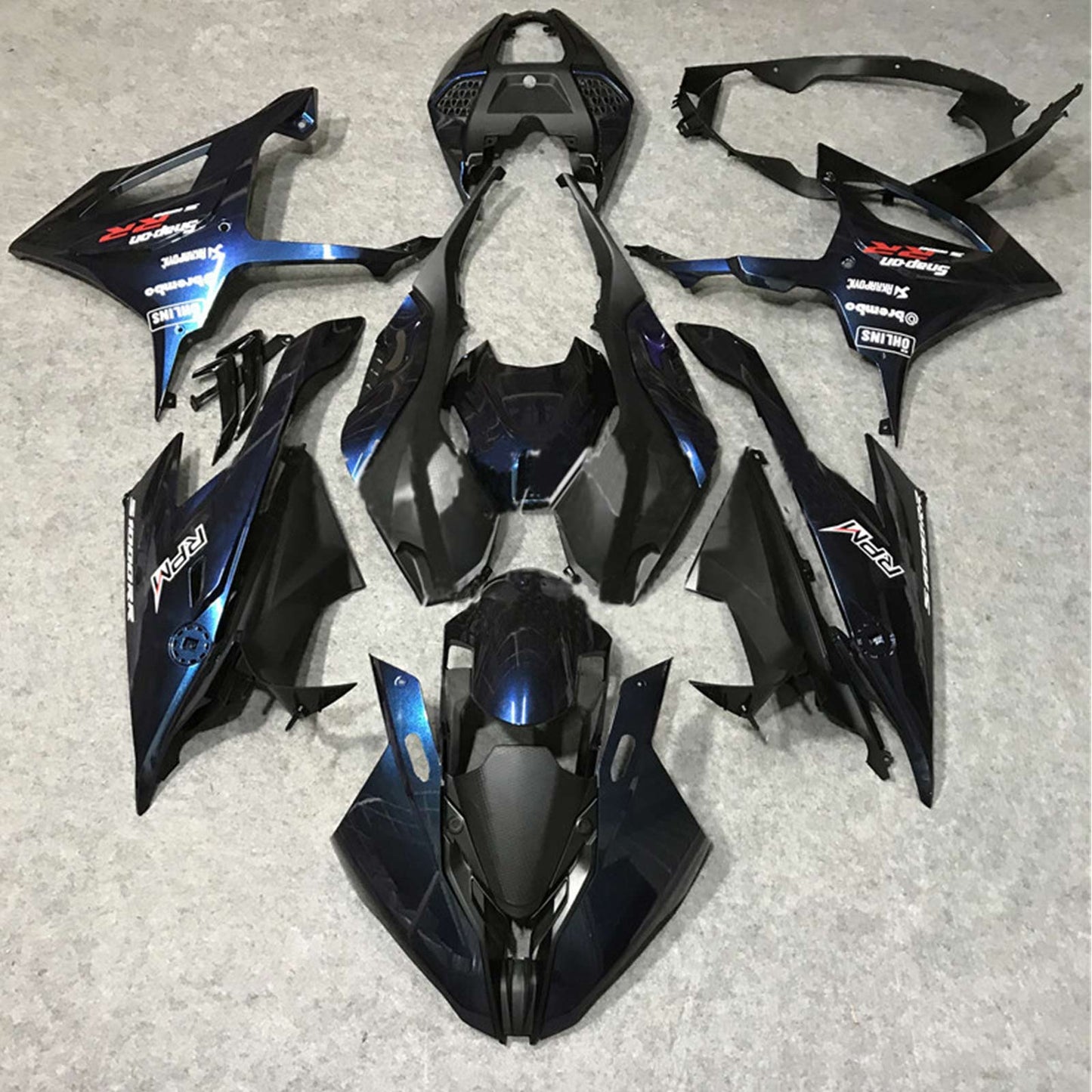 Amotopart 2019-2022 BMW S1000RR/M1000RR Black Dark Blue Racing Kit Kit