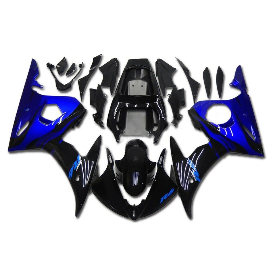 AMOTOPART - Kit plastique d'injection de carénage avec boulons pour Yamaha 2005 YZF R6 Bleu Noir Generic