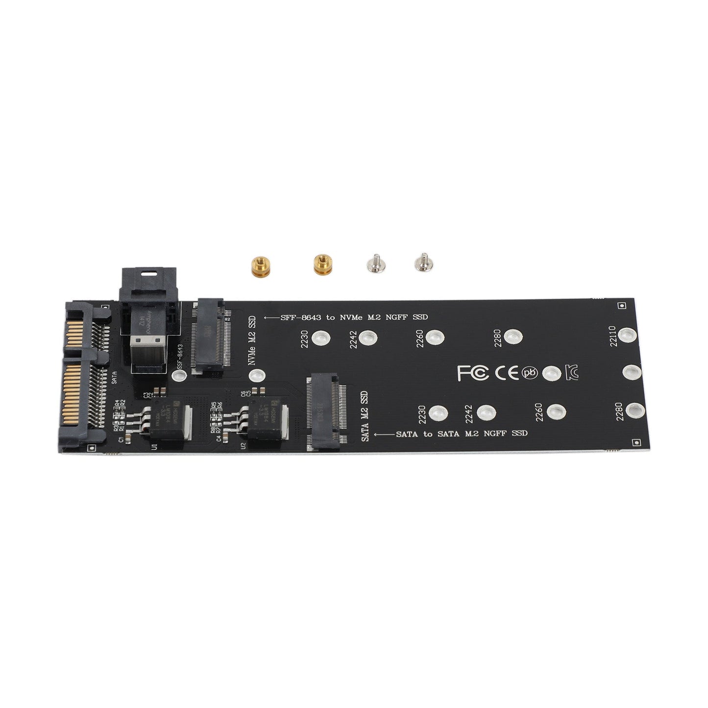 M2 Festplatte SFF-8643 bis U2 NGFF M-KEY an HD SAS NVME PCIE SSD SATA-Adapter