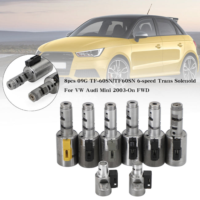 SKODA SUPERB 2009-2011 (CHN) L4 2.0L V6 3.2L 6 vitesses FWD 8 pièces 09G TF-60SN/TF60SN 6 vitesses Trans solénoïde