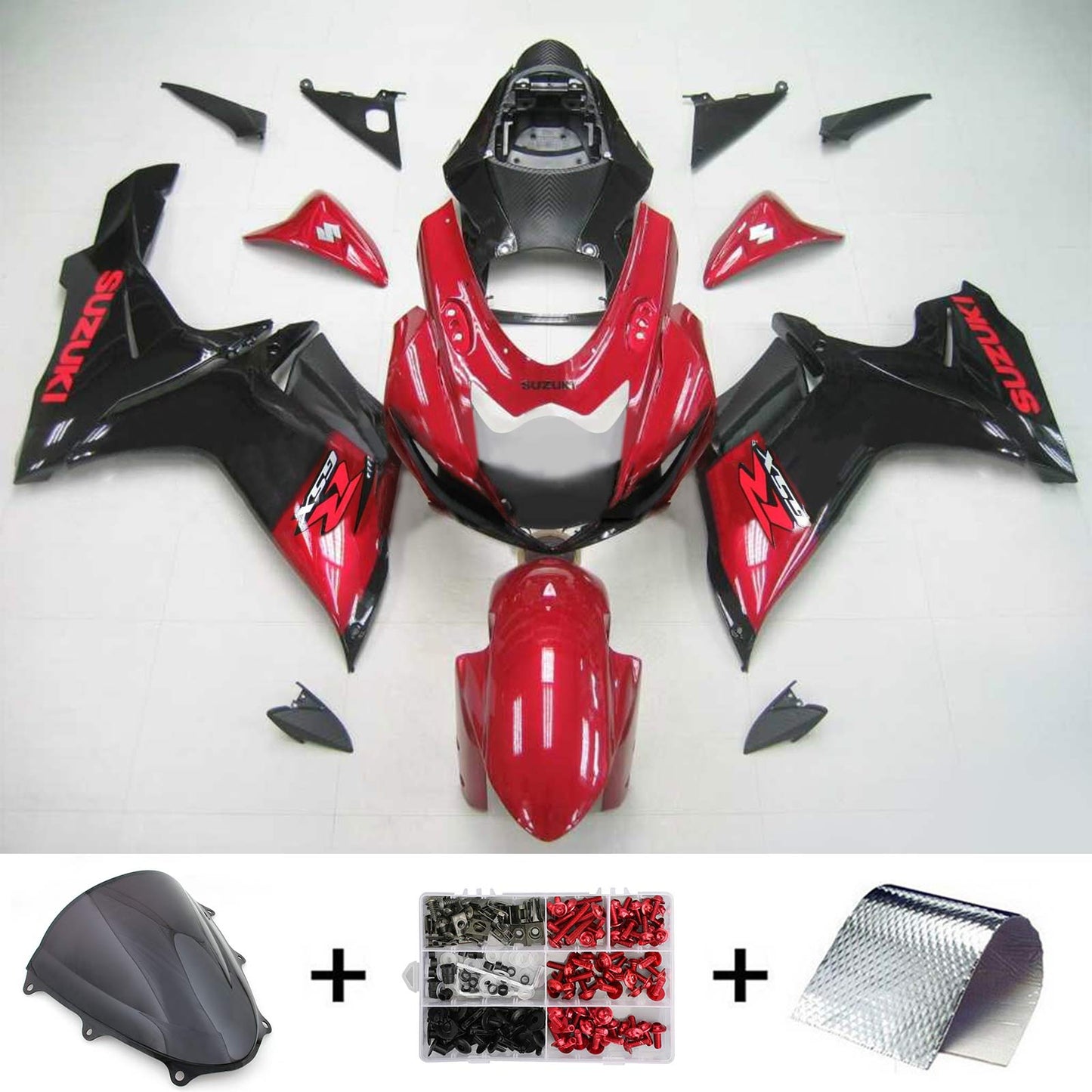 Amotopart Suzuki GSXR 600/750 2011-2022 K11 Verkleidungs Kit Körperwerk Kunststoffbauch