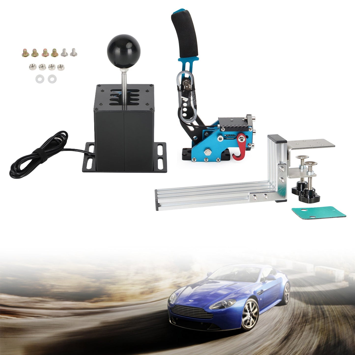 USB-Handbremse mit L-Clip und H-Schalthebel für Thrustmaster T300RS/GT-Rennspiel