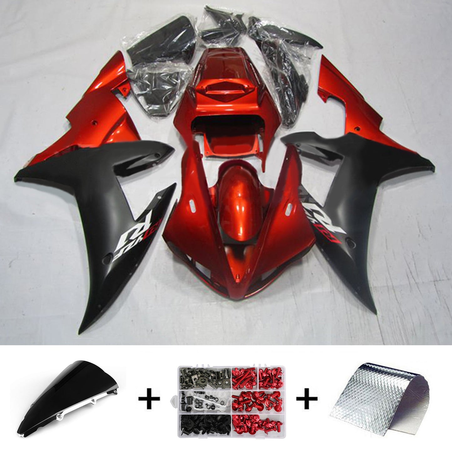 Amotopart Yamaha YZF-R1 2002–2003 Verkleidungsset, Karosserie, Kunststoff, ABS