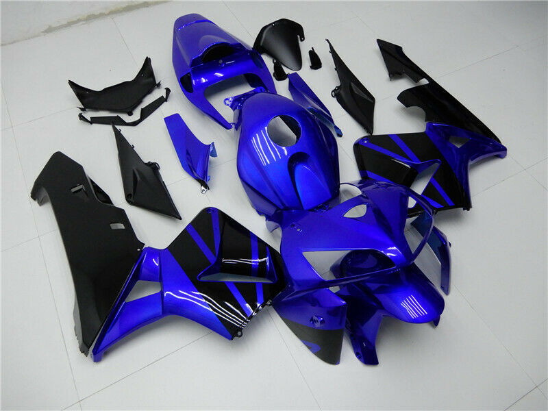 Amotopart -Verkaufskit für Honda CBR600RR 2005 2006 Blue Black Bodywork Abs Form Schwarz Rot Generikum