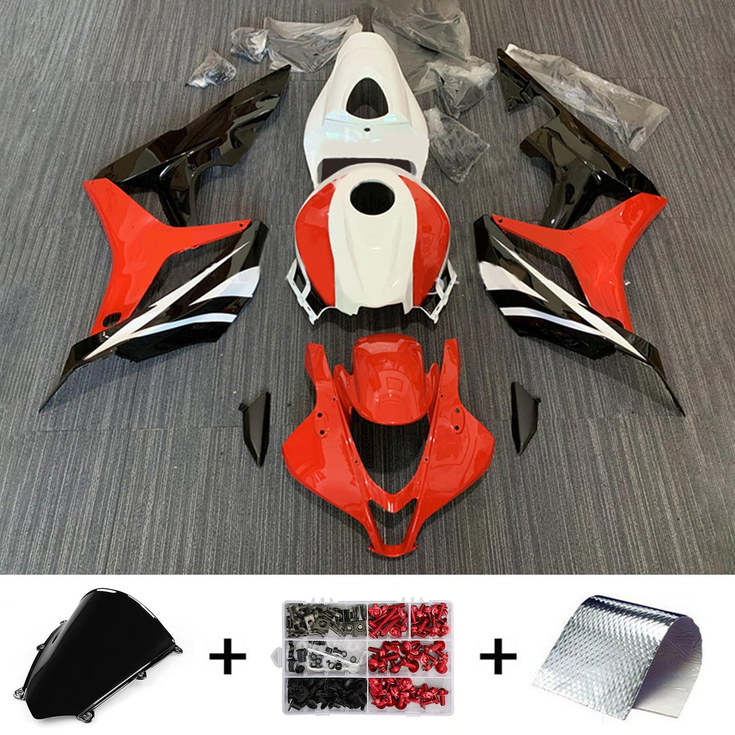 Amotopart Honda CBR600RR 2007–2008 F5 Verkleidungsset, Karosserie, Kunststoff, ABS