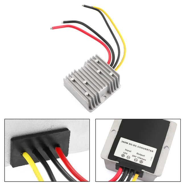 12V Auf 24V DC-DC Step Up Boost Spannungswandler 15A 360W Industrie-Netzteile