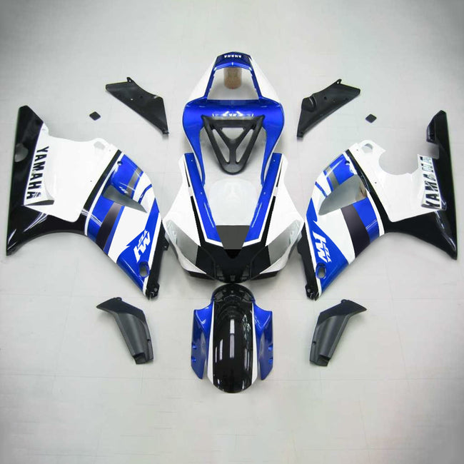 Amotopart 2000-2001 Yamaha YZF 1000 R1 Blue & White Fairing Kit