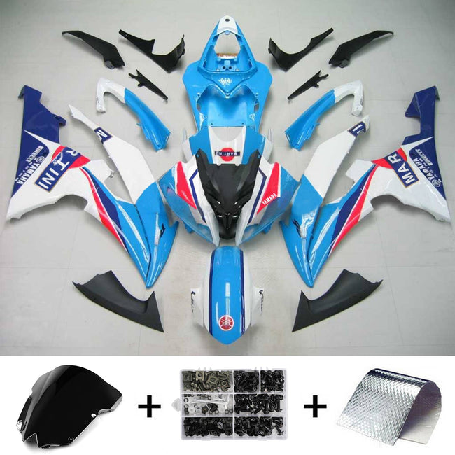 Amotopart Yamaha 2008-2016 YZF 600 R6 Blue White Abzugskit