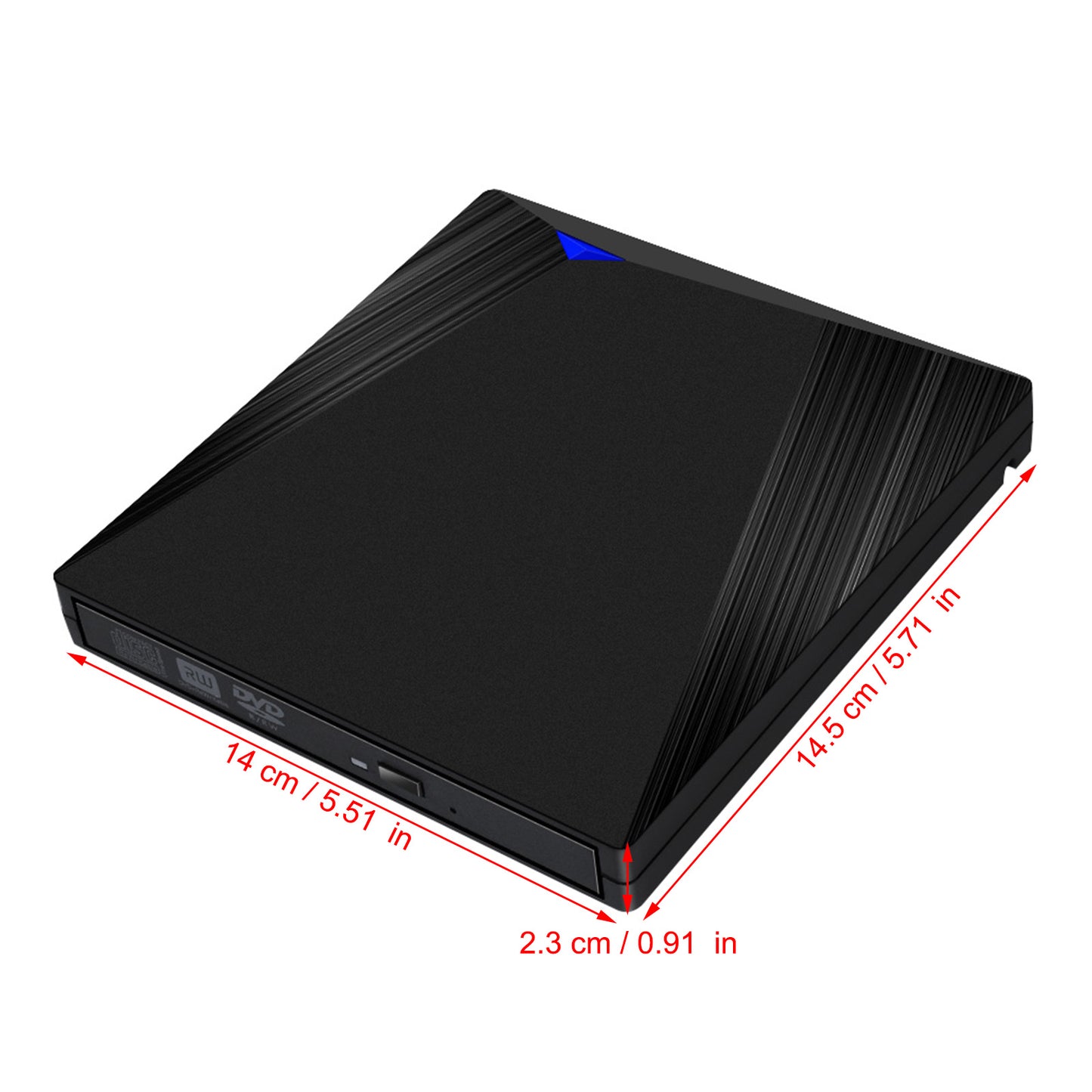 Type-C Usb 3.0 Externe Dvd Cd Rw Lecteur Graveur Pour Ordinateur Portable Noir