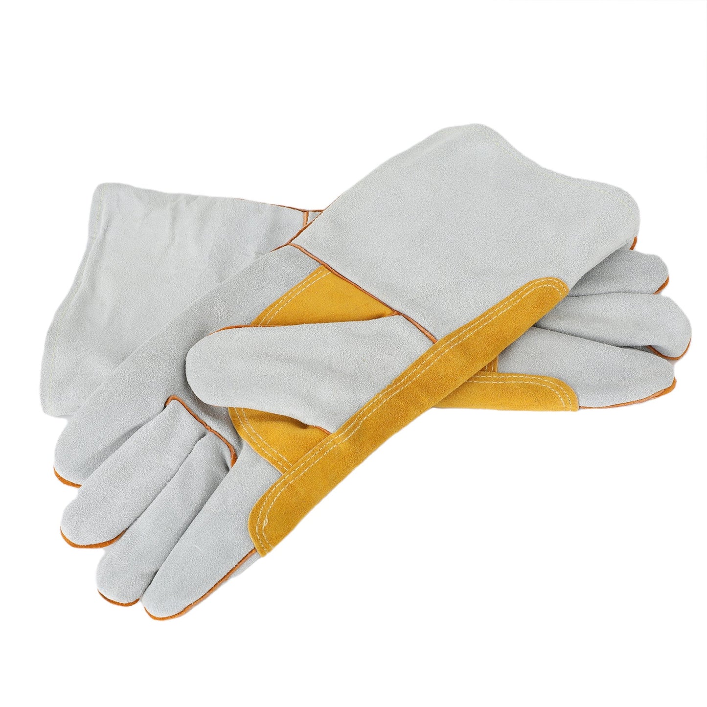 Gants de soudage en cuir de 14 pouces pour soudeur Tig/Mig/BBQ/Stick résistant à la chaleur