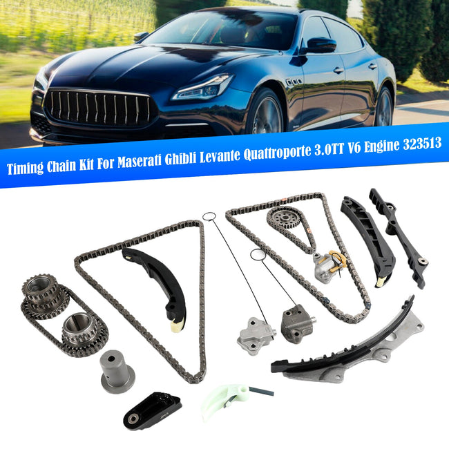 Steuerkettensatz für Maserati Ghibli Levante Quattroporte 3.0TT V6-Motor 323513 299481 323476 323474 323475 339036