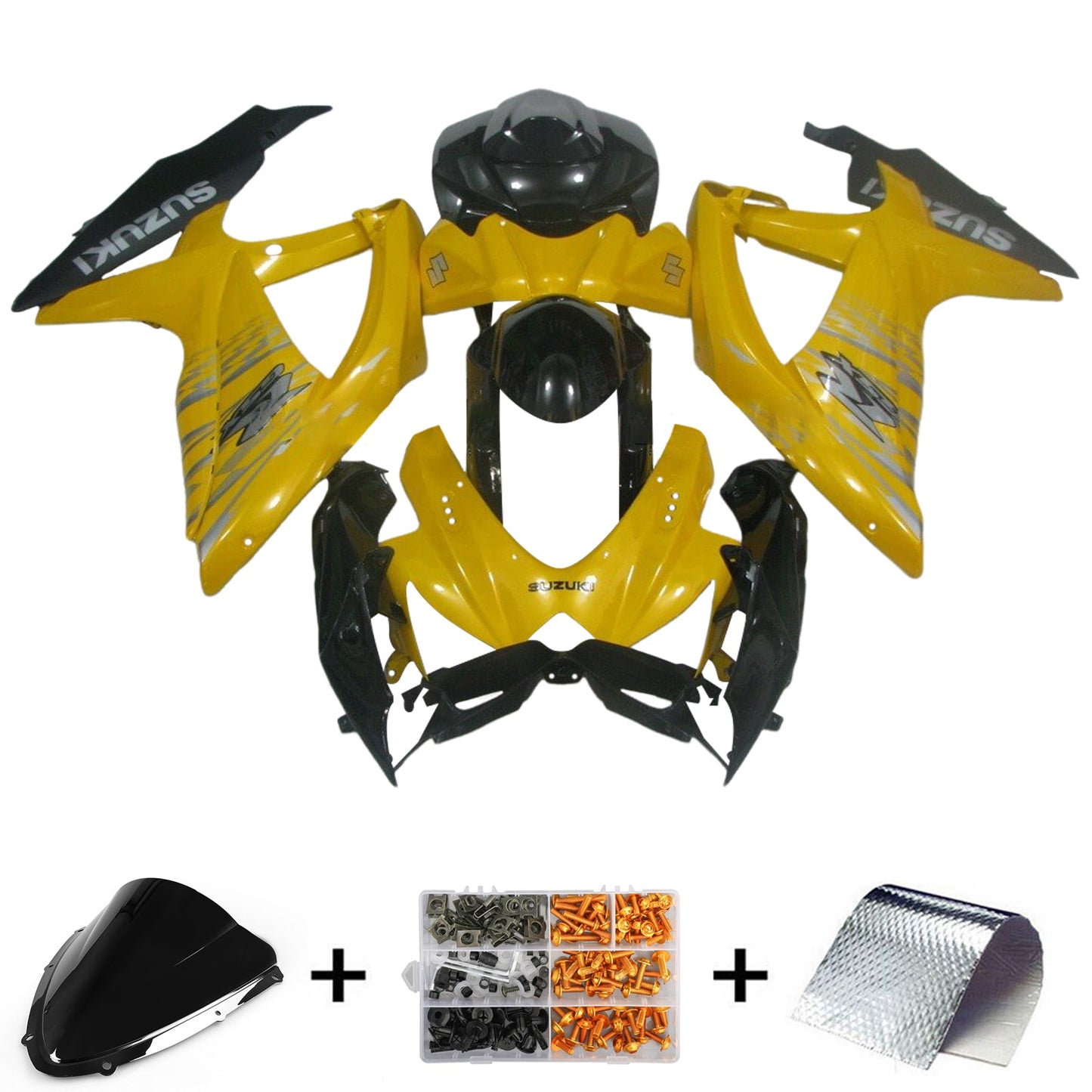 2008–2010 Suzuki GSXR 600/750 K8 Einspritzverkleidungs-Set, Karosserie, Kunststoff, ABS