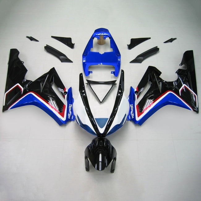 Kit de carénage Amotopart Triumph 2006-2008 Daytona 675 Noir Mix Bleu