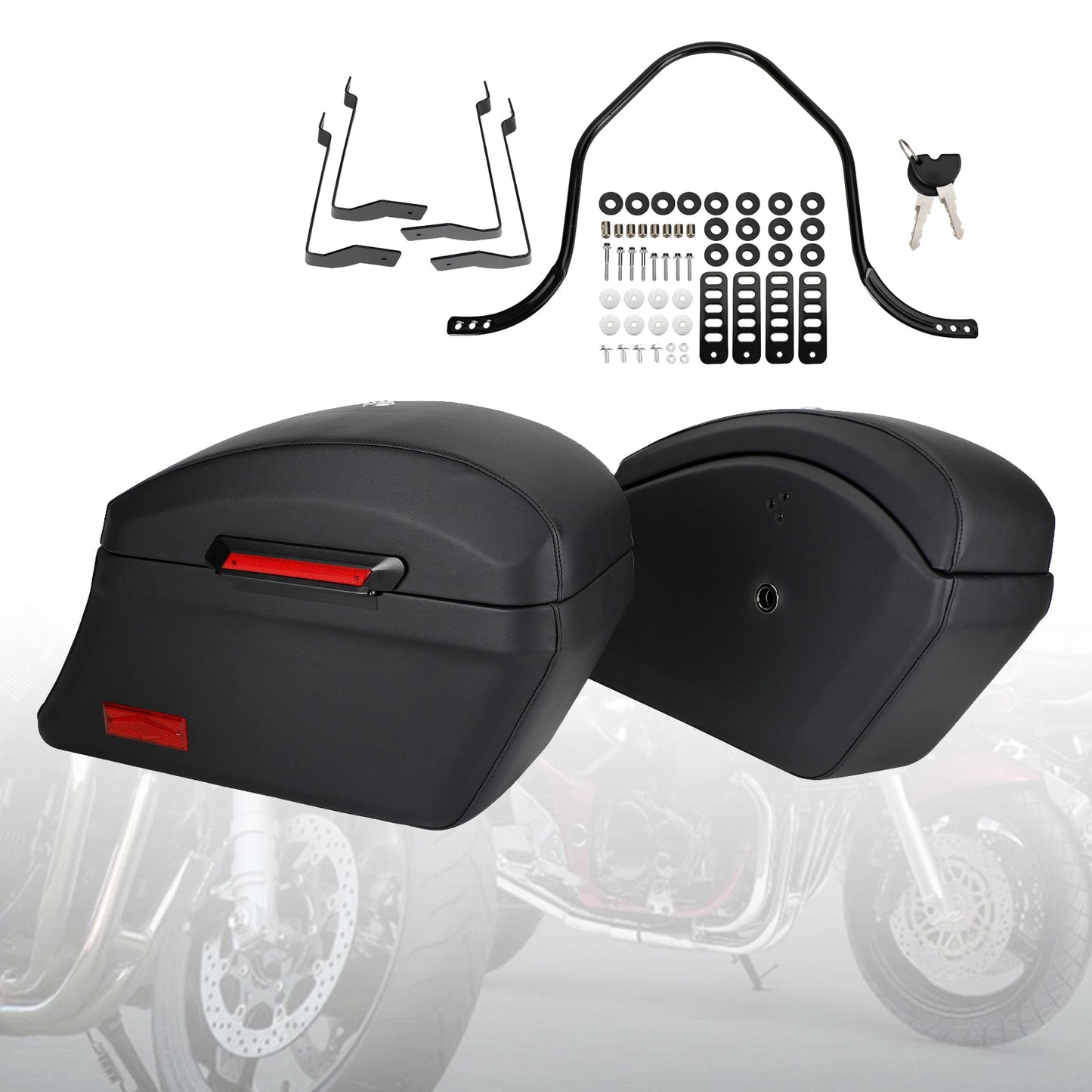 Robustes Montageset und Hartschalen-Satteltaschen für Fat Boy Softai Road King