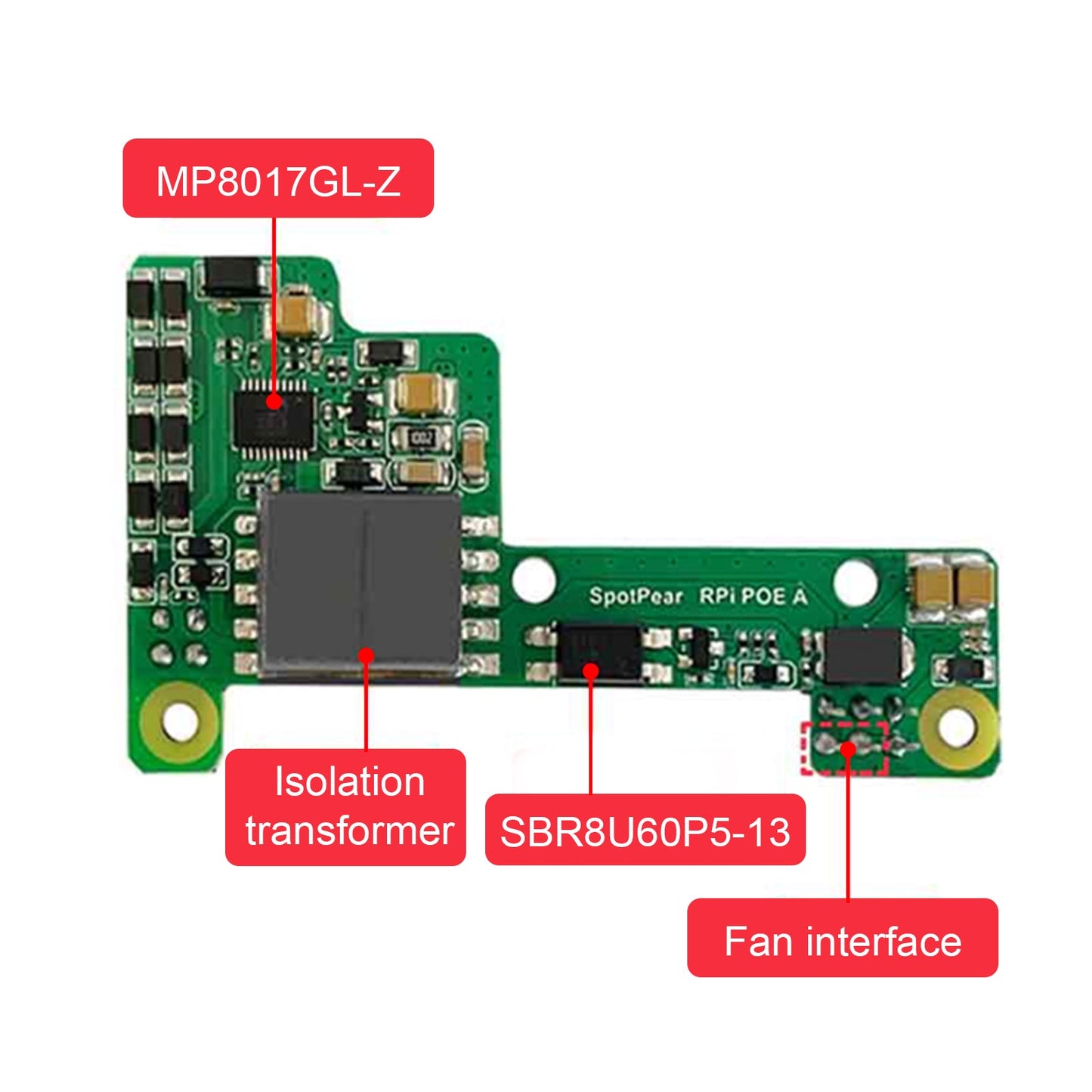 Raspberry Pi Poe Ethernet-Netzteil-Erweiterungsmodul unterstützt 3B+/4B mit Lüfter