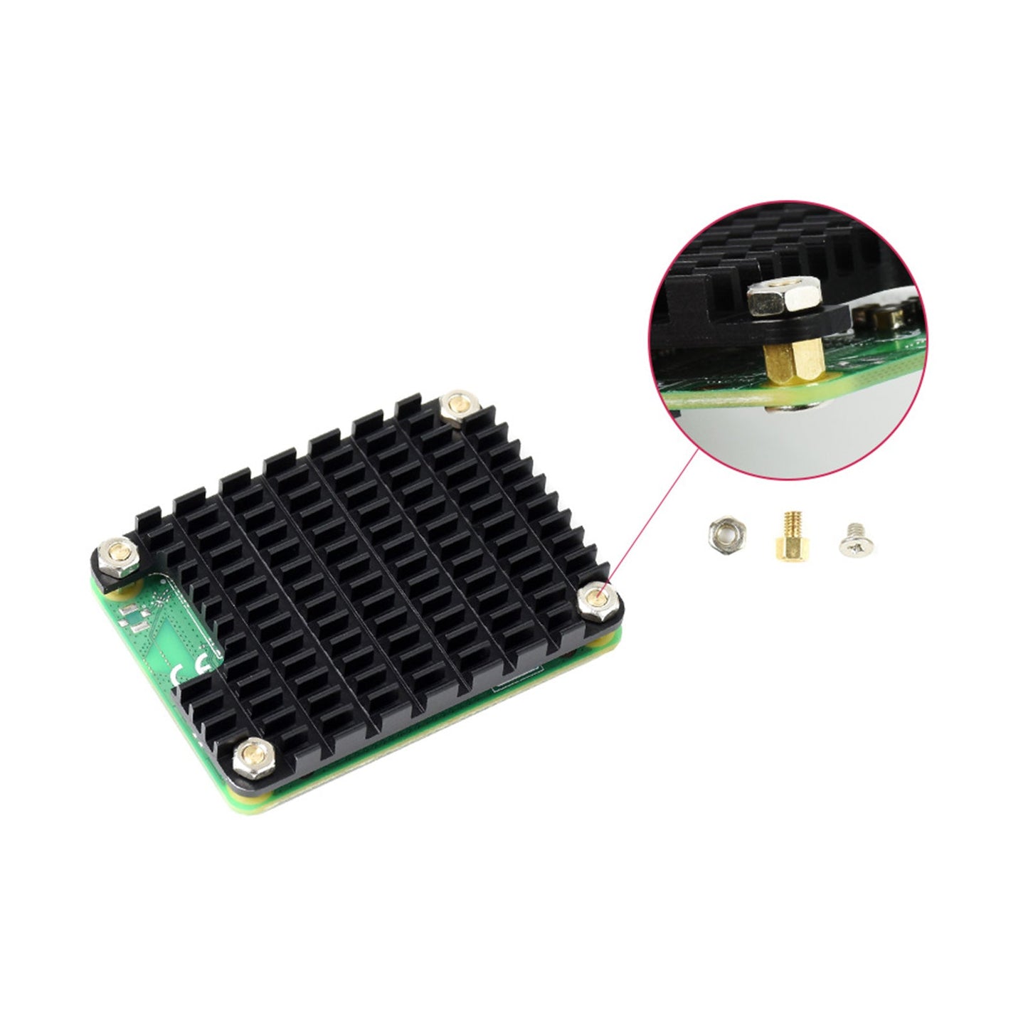 Aluminium-Kühlkörper CPU-Wärmeableitung-Kit für Raspberry Pi-Rierenmodul 4 cm4
