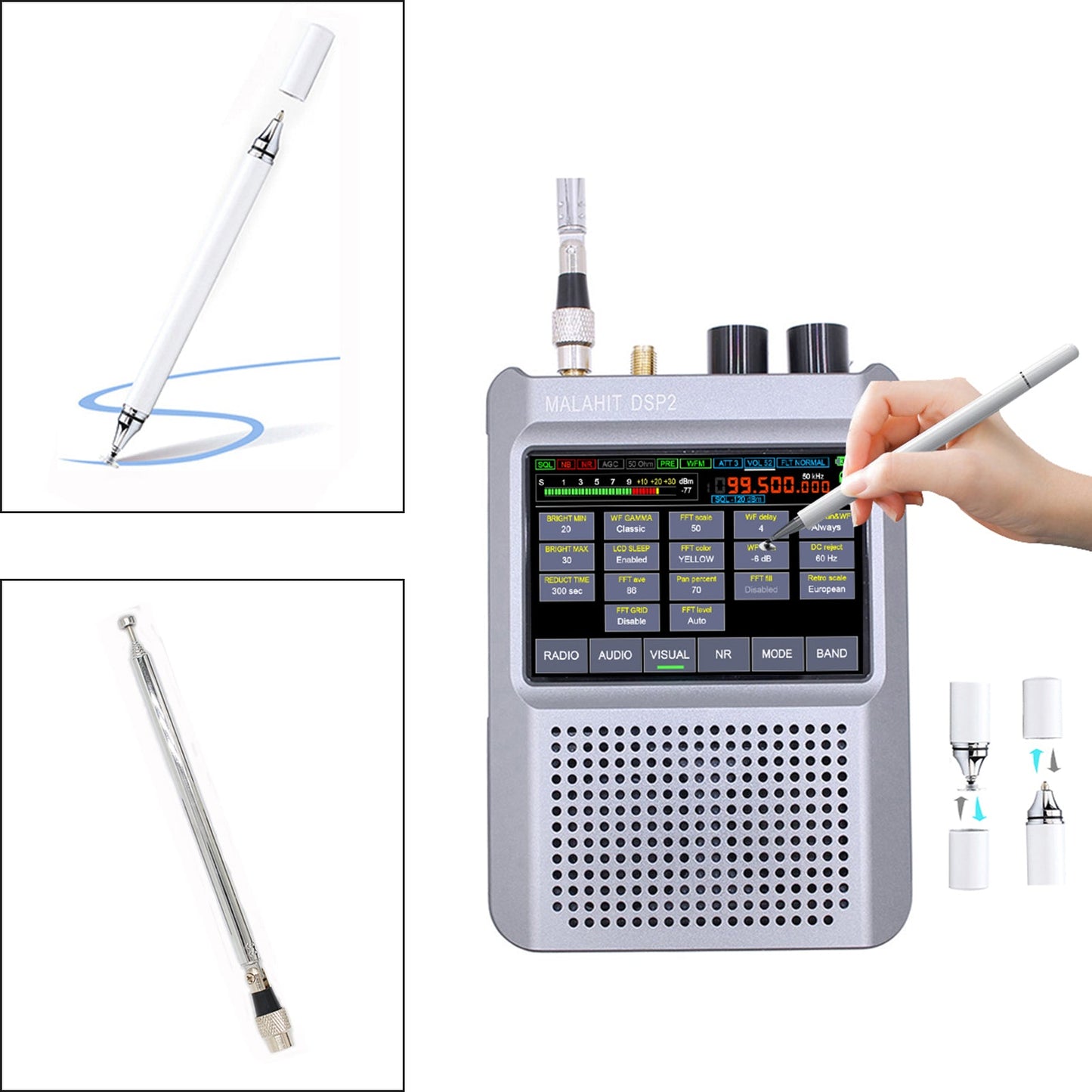 Echte autorisierte Firmware 2.30 Malahit-DSP2-Empfängerradio der zweiten Generation