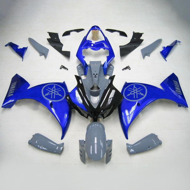 Amotopart Yamaha 2012-2014 YZF 1000 R1 Blue Grey Abzugskit