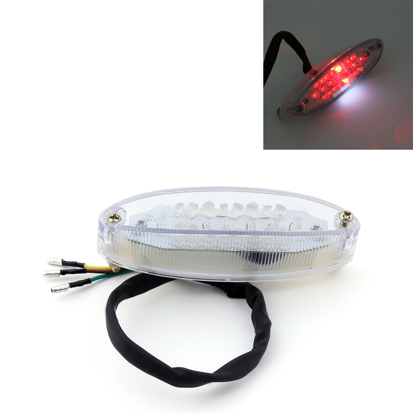 Rote Linse LED Motorrad Motorrad Bremse Laufen Nummernschild Rücklicht Universal