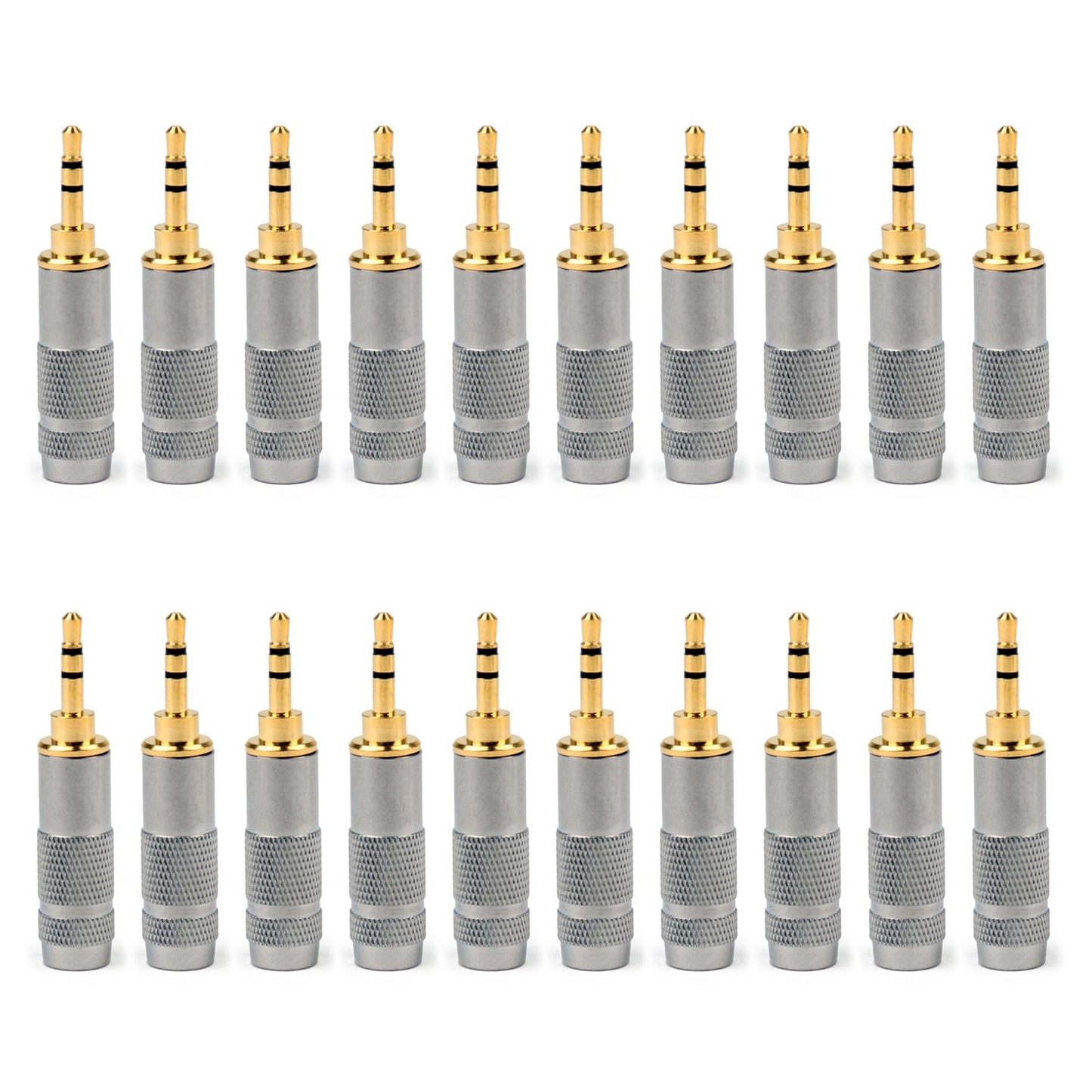 20 Stückke 2,5-mm-Stereo-Stecker, Reparatur, Koopfhörer-Klinkenstecker, Audio-Lötkabel