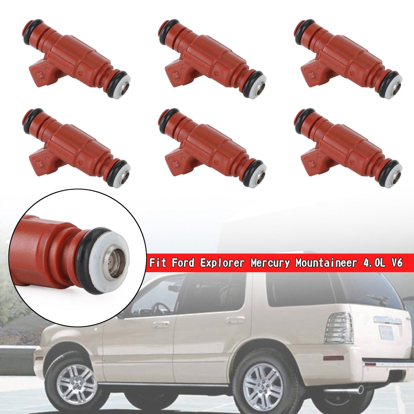 6PCS - Injecteurs de carburant 0280156028 FORD Ford Explorer Mercury Mountaineer 4.0L V6 Générique