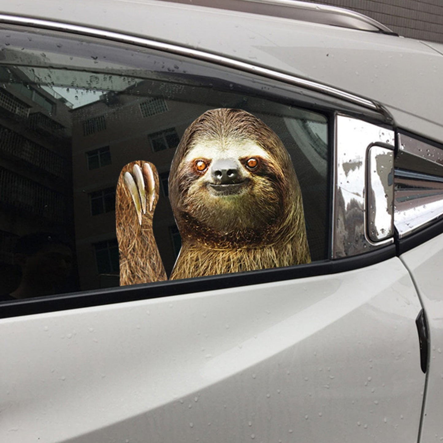 Autocollant de fenêtre de voiture taille personnelle côté passager gauche paresseux agitant drôle universel générique