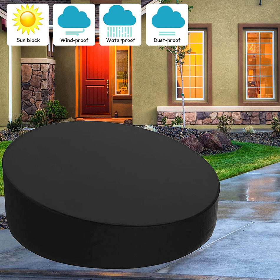 Wasserdichte schwere Outdoor-Sofa-Stuhl-M?belabdeckung, Tagesbett, Garten, Terrasse, rund