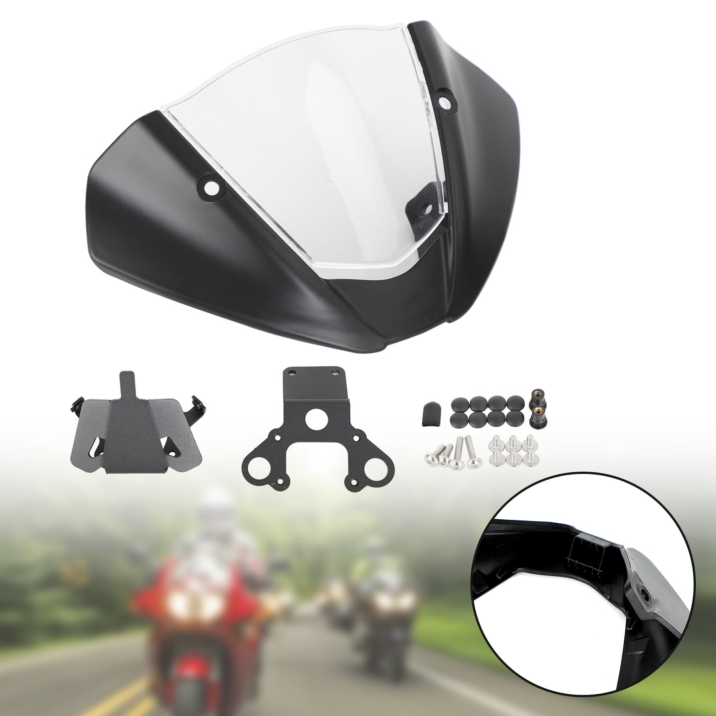 Windschild Windschutzscheibe für DUCATI Monster 937 950 2021-2022 Kohlenstoff