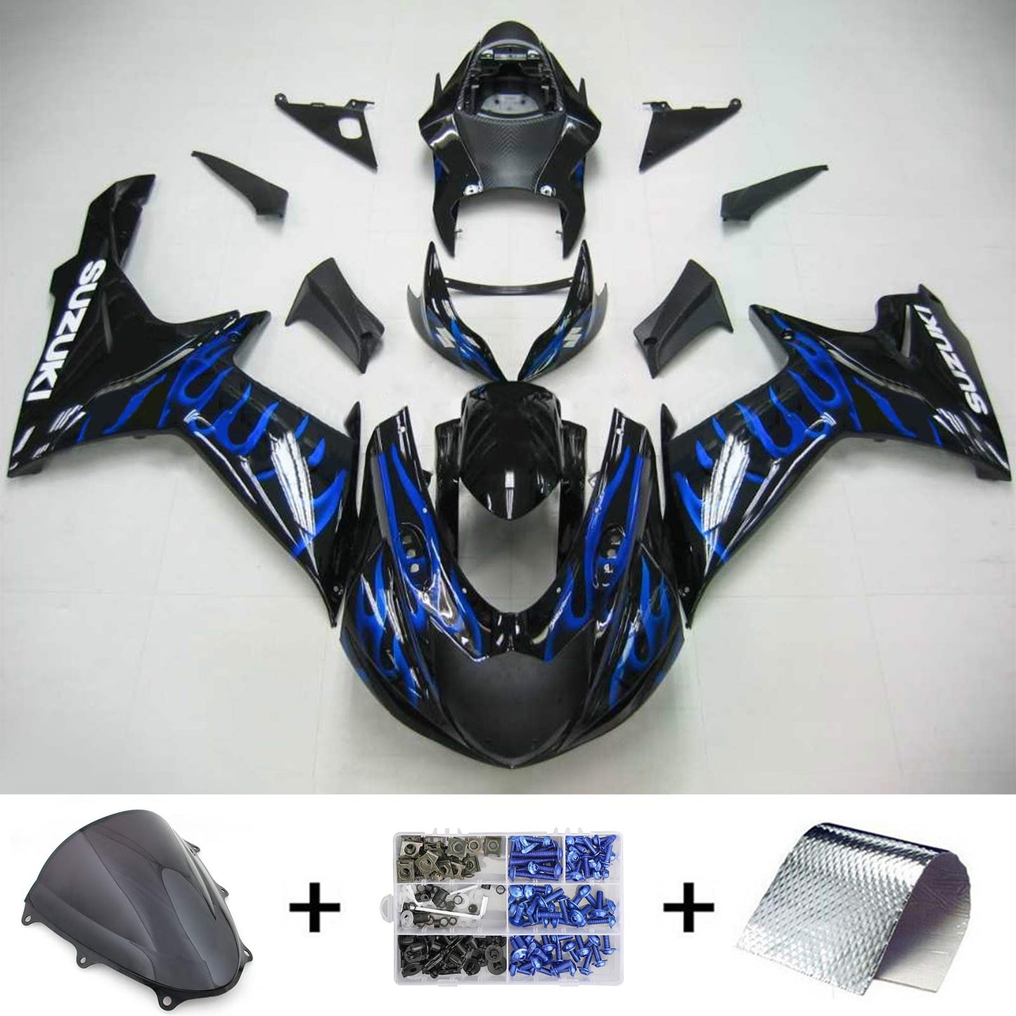 Amotopart Suzuki GSXR 600/750 2011-2022 K11 kit carénage carrosserie plastique ventre