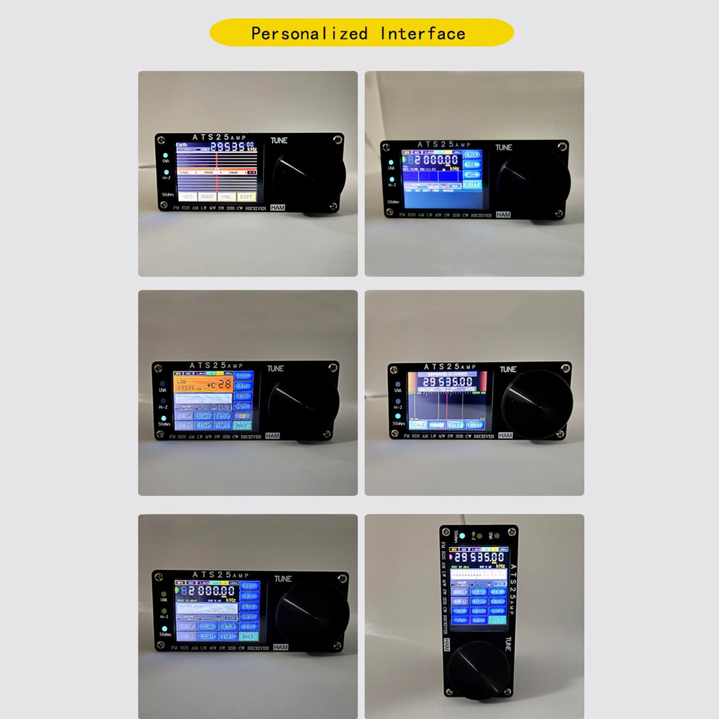 ATS25AMP Vollband-Radioempfänger FM RDS SW SSB DSP-Empfänger mit 2,4-Zoll-Touchscreen